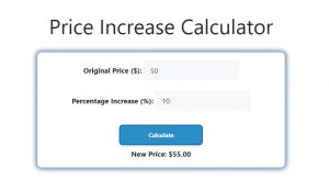 Price Increase Calculator