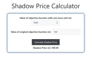 Shadow Price Calculator