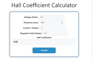 Hall Coefficient Calculator