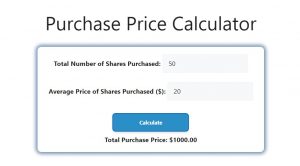 Purchase Price Calculator