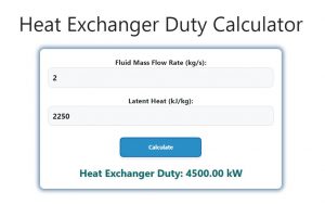 Heat Exchanger Duty Calculator