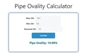 Pipe Ovality Calculator