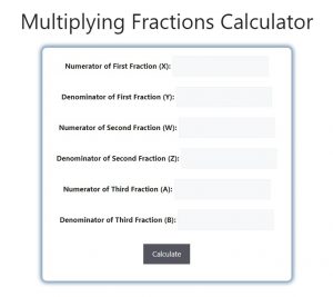 Multiplying Fractions Calculator