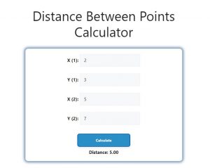 Distance Between Points Calculator