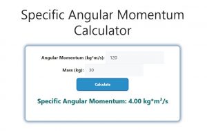 Specific Angular Momentum Calculator