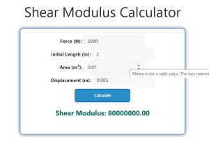 Shear Modulus Calculator