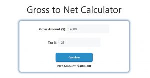 Gross to Net Calculator