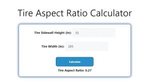 Tire Aspect Ratio Calculator