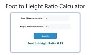 Foot to Height Ratio Calculator