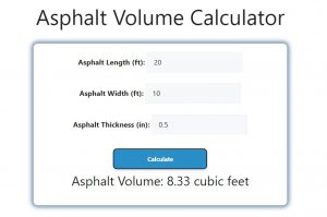 Asphalt Volume Calculator