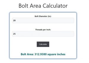 Bolt Area Calculator