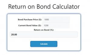 Return on Bond Calculator