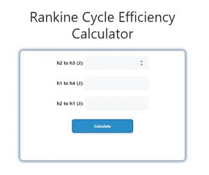 Rankine Cycle Efficiency Calculator