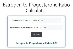 Estrogen to Progesterone Ratio Calculator