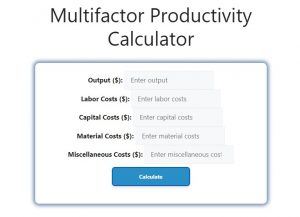 Multifactor Productivity Calculator