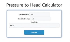 Pressure to Head Calculator