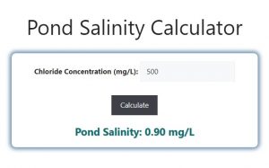 Pond Salinity Calculator