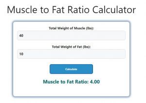 Muscle to Fat Ratio Calculator