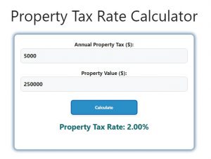 Property Tax Rate Calculator