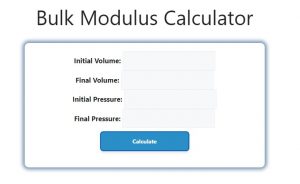 Bulk Modulus Calculator