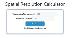 Spatial Resolution Calculator