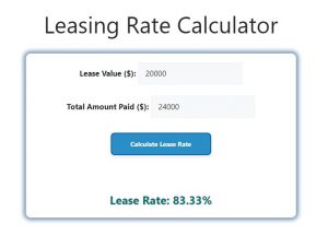 Leasing Rate Calculator