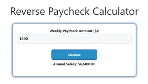 Reverse Paycheck Calculator