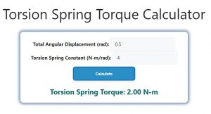 Torsion Spring Torque Calculator