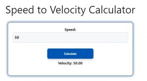 Speed to Velocity Calculator