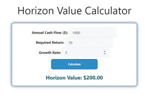 Horizon Value Calculator