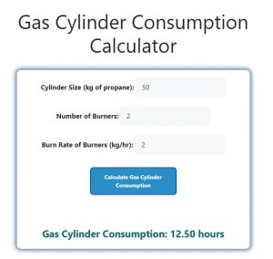 Gas Cylinder Consumption Calculator