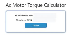 Ac Motor Torque Calculator