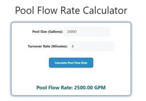 Pool Flow Rate Calculator