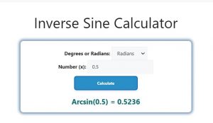 Inverse Sine Calculator