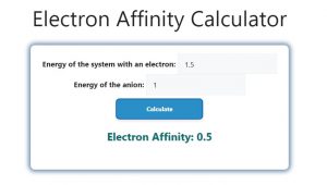 Electron Affinity Calculator