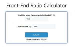 Front-End Ratio Calculator