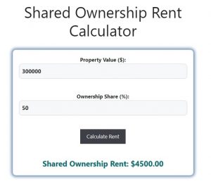 Shared Ownership Rent Calculator