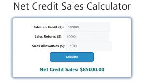 Net Credit Sales Calculator