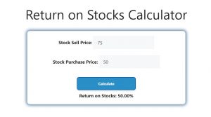 Return on Stocks Calculator