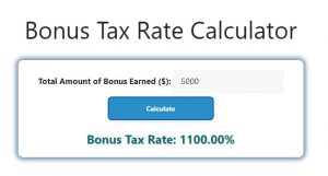 Bonus Tax Rate Calculator