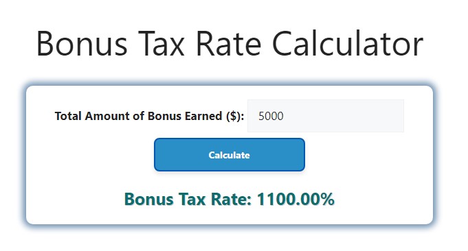 Bonus Tax Rate Calculator Savvy Calculator bonus-tax-rate-calculator-savvy-calculator