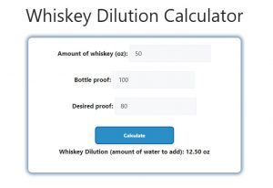 Whiskey Dilution Calculator