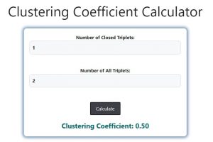 Clustering Coefficient Calculator