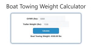 Boat Towing Weight Calculator