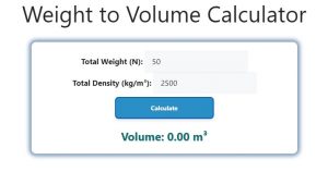 Weight to Volume Calculator