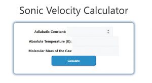 Sonic Velocity Calculator