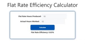 Flat Rate Efficiency Calculator