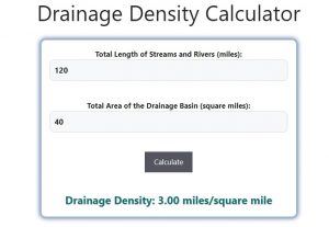 Drainage Density Calculator