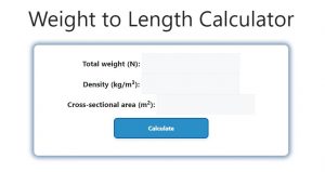 Weight to Length Calculator