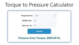 Torque to Pressure Calculator